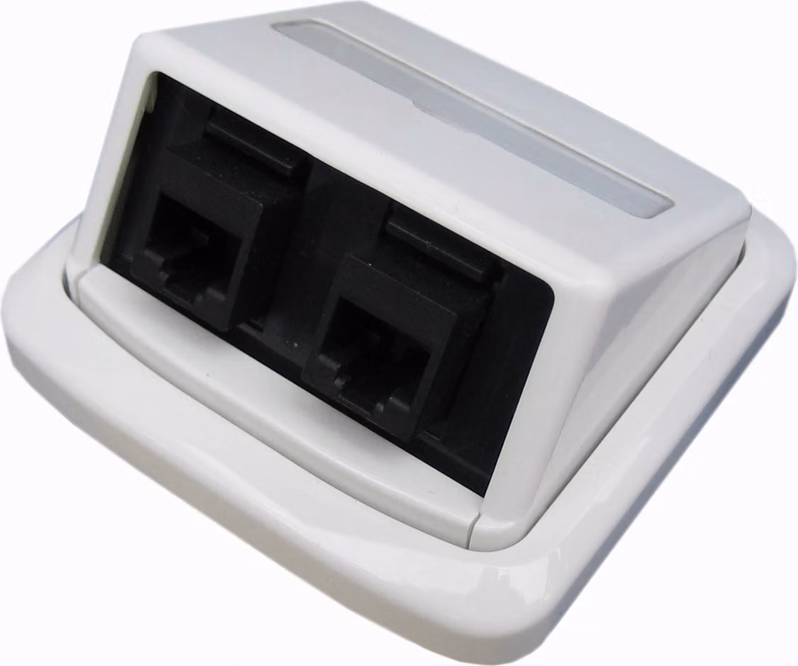 Dvojzásuvka TANGO 2xRJ45 Cat5e UTP bílá,BKkeys