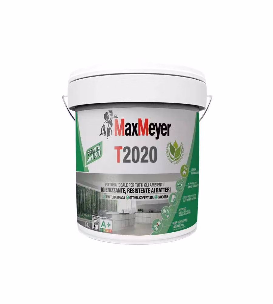 Max Meyer Pittura Murale Traspirante Bianca 14 L Igienizzante Alta Copertura - T2020