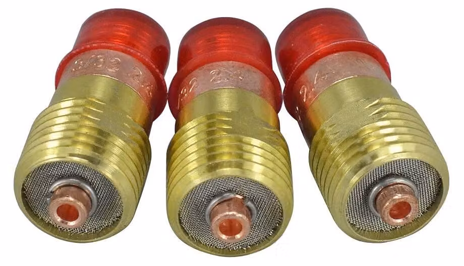 Ugello per torcia TIG, modello corto, 17GL332 - confezione da 3 pezzi, compatibile con torce WP SR 17, 18 e 26