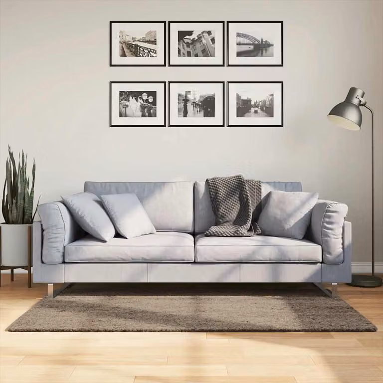 Tappeto a pelo lucido vidaXL ISTAN moderno grigio, L 80 cm x P 150 cm