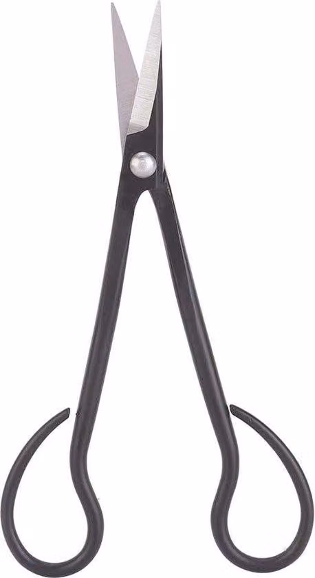 Forbici giapponesi per bonsai in acciaio – attrezzo per potatura da giardino – forbici in acciaio a manico lungo – forbici per bonsai nere – utensile da giardino per piante