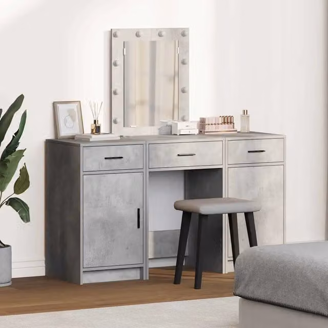Tavolo da Trucco Grigio 50 x 41 x 135 cm Legno ingegnerizzato 3334257