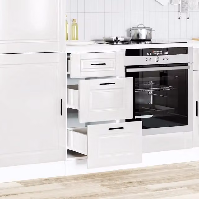 Armadio da cucina Porto Design Mania Bianco lucido in MDF con ante a battente e cassetti L/P/H: 46.0 x 40.0 x 81.5 cm