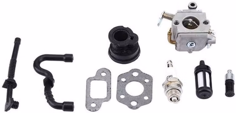 Kit carburatore adatto per motoseghe Stihl 017, 018, MS170 e MS180, e carburatore compatibile con Zama C1Q-S57A.