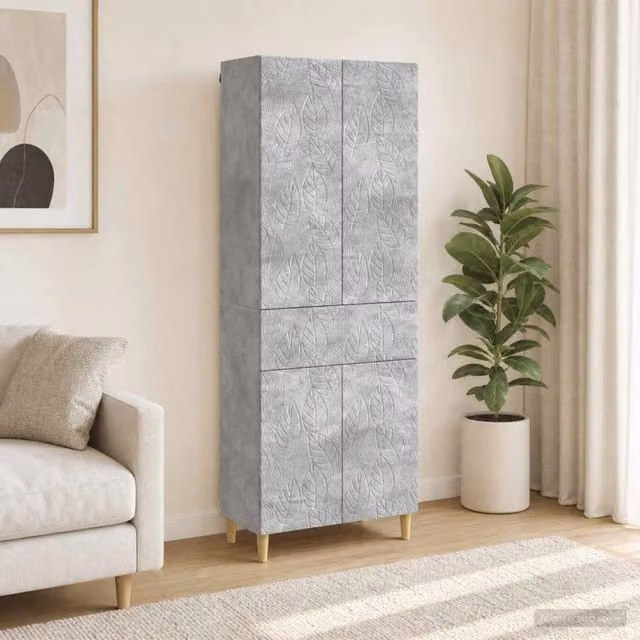 Set di armadi 2 pz Grigio Cemento Legno ingegnerizzato 3416748