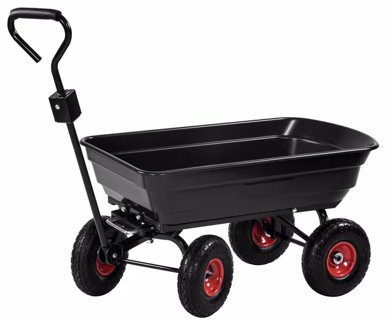Carrello Da Giardino Trasportatile, Capacità 75L, Portata 300Kg, Modello Kd3127