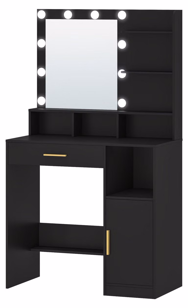 Tavolino da trucco - Specchiera da trucco - Tavolino per il trucco - Specchiera - Tavolino con specchio - Illuminazione a LED
