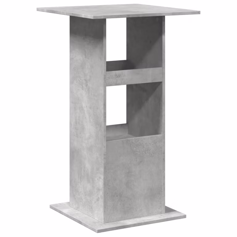 Tavolo Bar Portaoggetti Grigio Cemento 60x60x102 cm Multistrato
