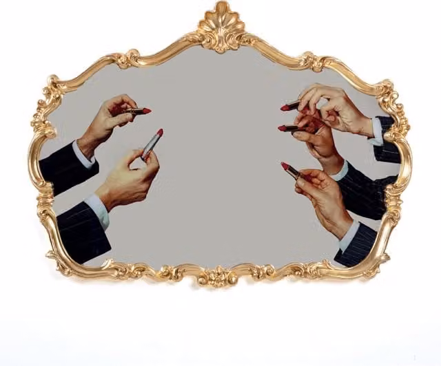 Specchio da parete Seletti Baroque in stile antico color oro con cornice in vetro L: 120 cm, H: 90 cm, P: 7 cm