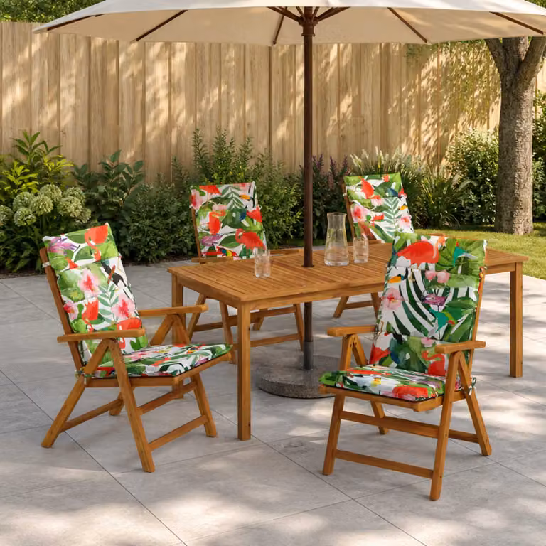 vidaXL Cuscino per sedia a schienale alto GEMERT 4 pz 100% Poliestere