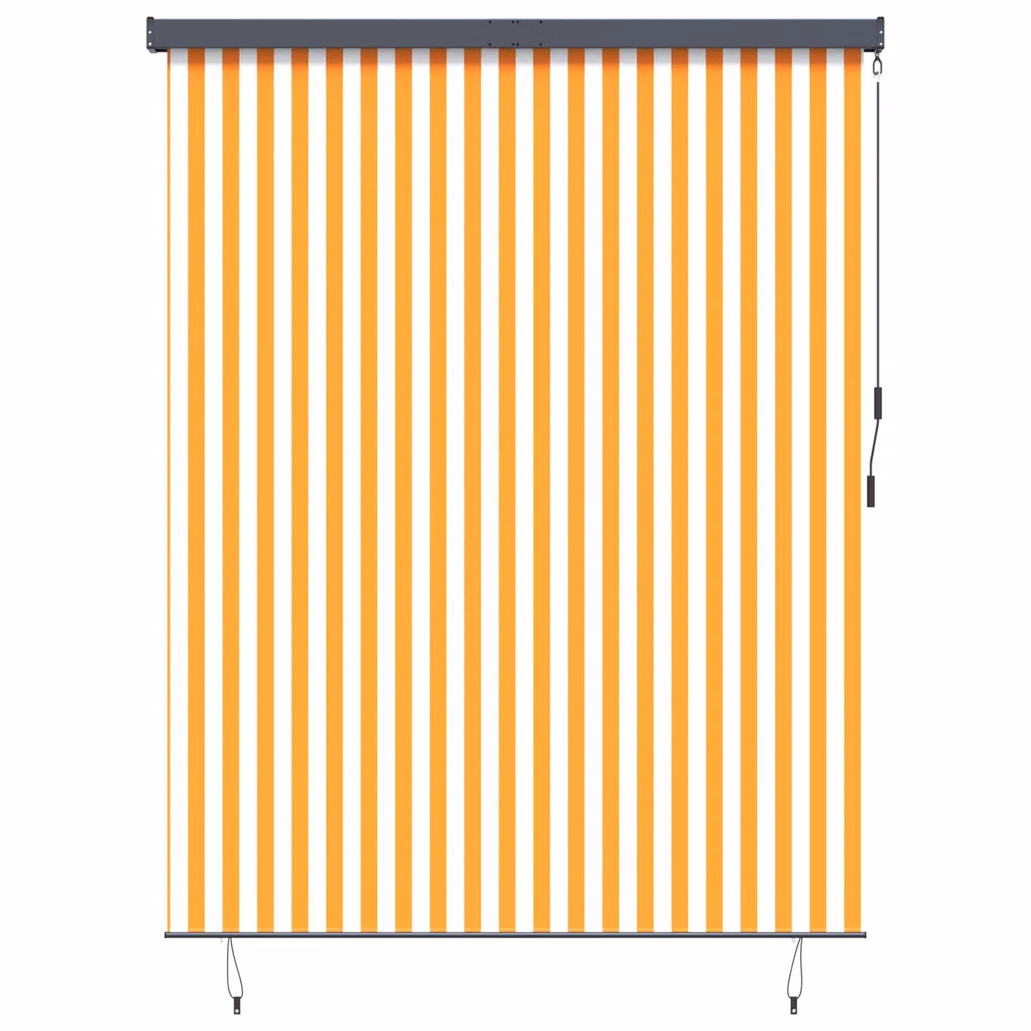 vidaXL Tenda a rullo in poliestere e alluminio Bianco e Arancione L: 200 cm, H: 250 cm