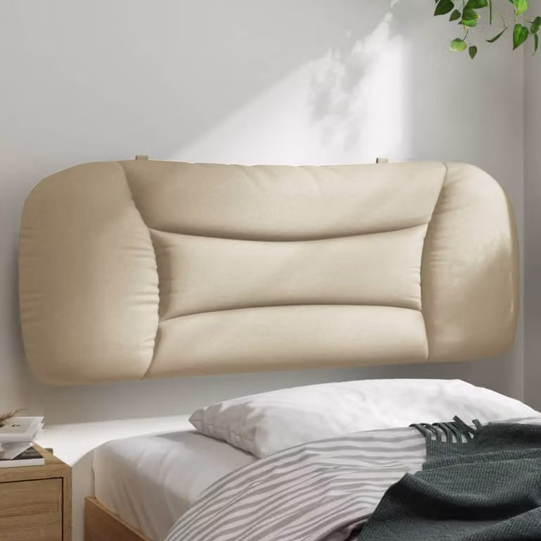 Cuscino Testiera vidaXL Hvar in Tessuto Beige, Larghezza: 100 cm
