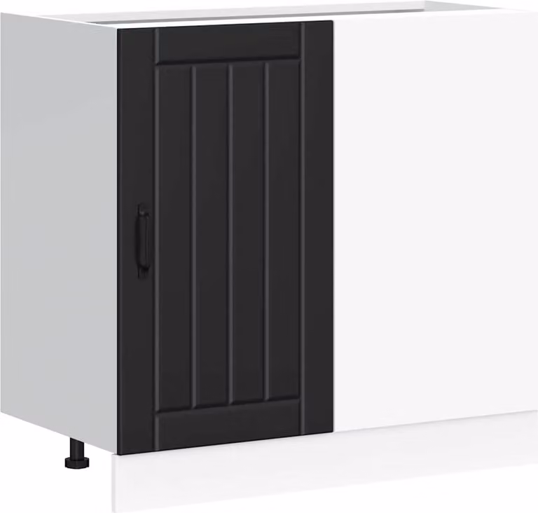 Mobiletto da cucina "Lucca" Nero in legno ingegnerizzato