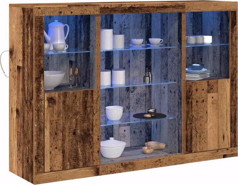 Madia LED Legno vecchio 142,5 x 37 x 100 cm Legno multistrato