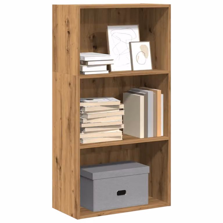 Libreria moderna vidaXL in legno marrone con pannello posteriore, L 60 cm x P 30 cm x H 114 cm