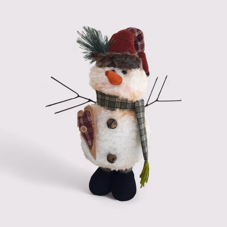 Pupazzo di neve decorativo per mensole o caminetto