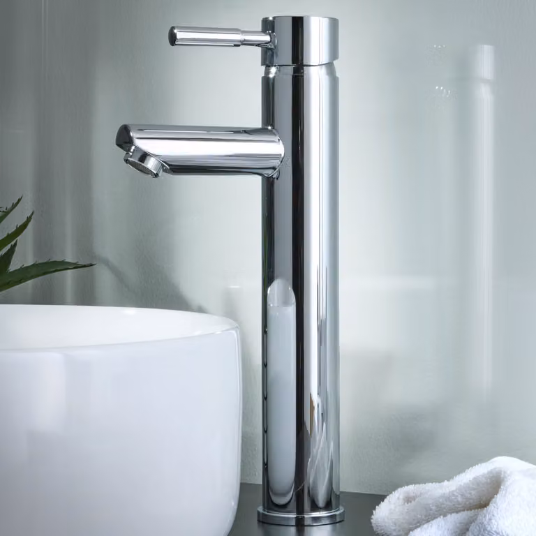 Rubinetto Monoforo Alto Per Lavabo - Design Moderno Cromato - Mirage