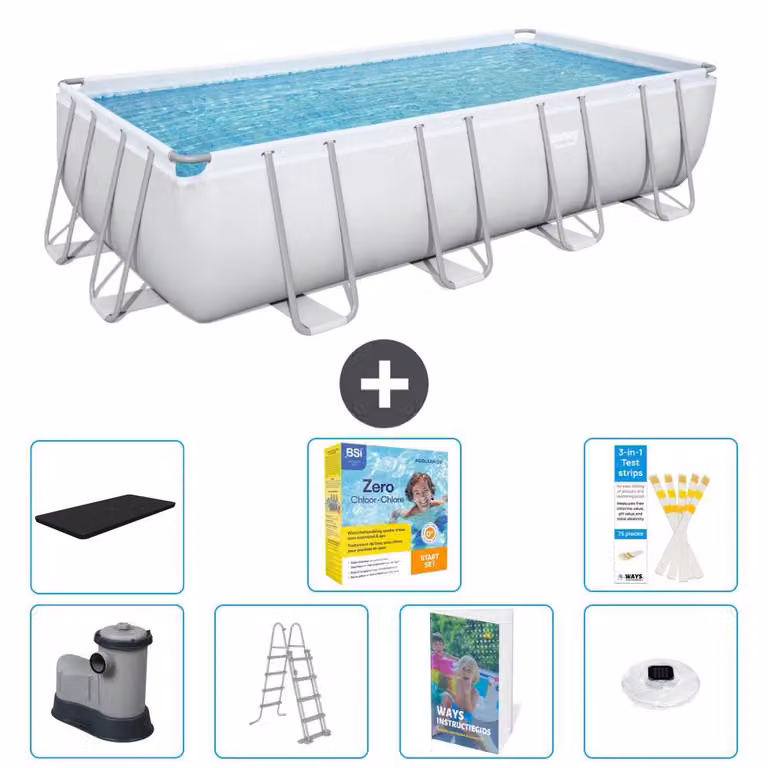 Bestway Power Steel, piscina rettangolare - 549x274x122 cm - 6 pezzi, modello S526