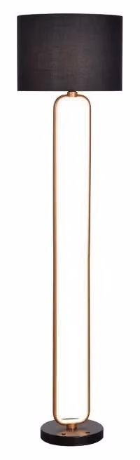 Rabalux 74043 Lampade da terra Domiro LED 30+ E27 1X MAX 60 metallo tessile oro