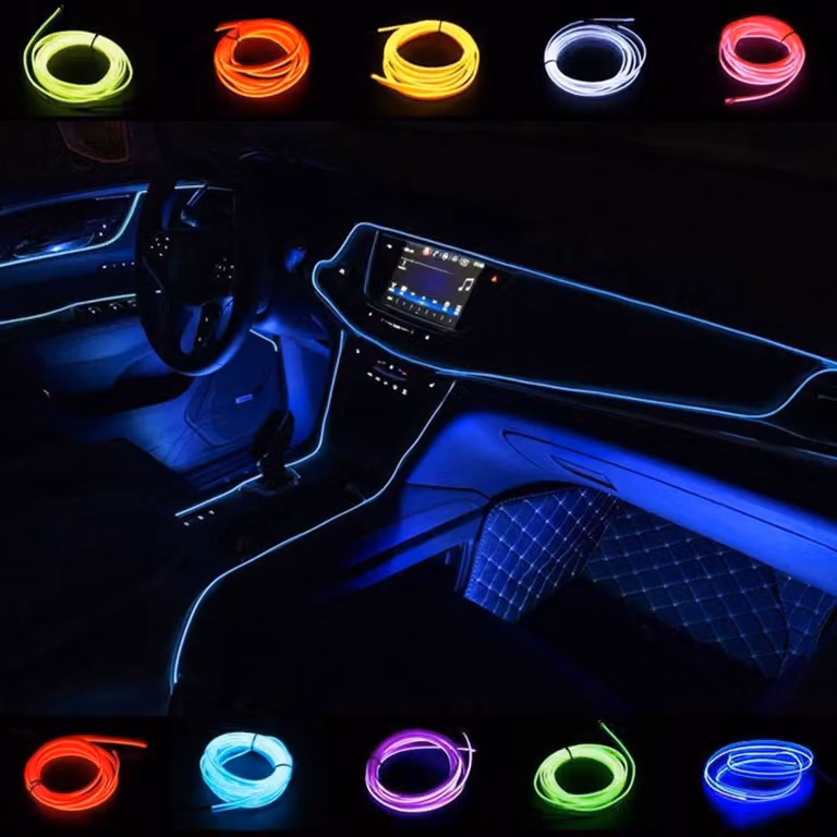 Cavo flessibile neon blu, lunghezza 3 metri, per decorazioni