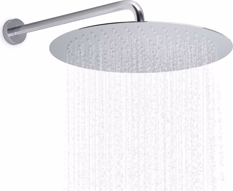 JOHO Soffione doccia a pioggia in acciaio inox con ugelli anticalcare, grande 40 cm Soffione doccia rotondo Soffioni doccia da incasso cromato