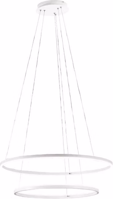 Lampadario a sospensione LED Giotto Fabas Luce bianco moderno con regolazione altezza e funzione dimmabile