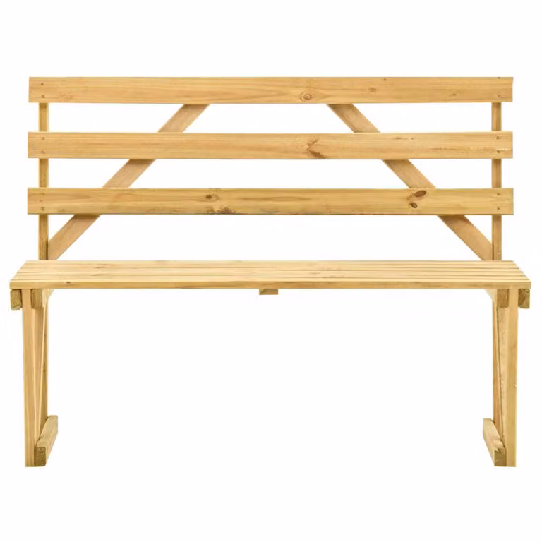 Panchina da giardino 120 cm in legno di pino impregnato