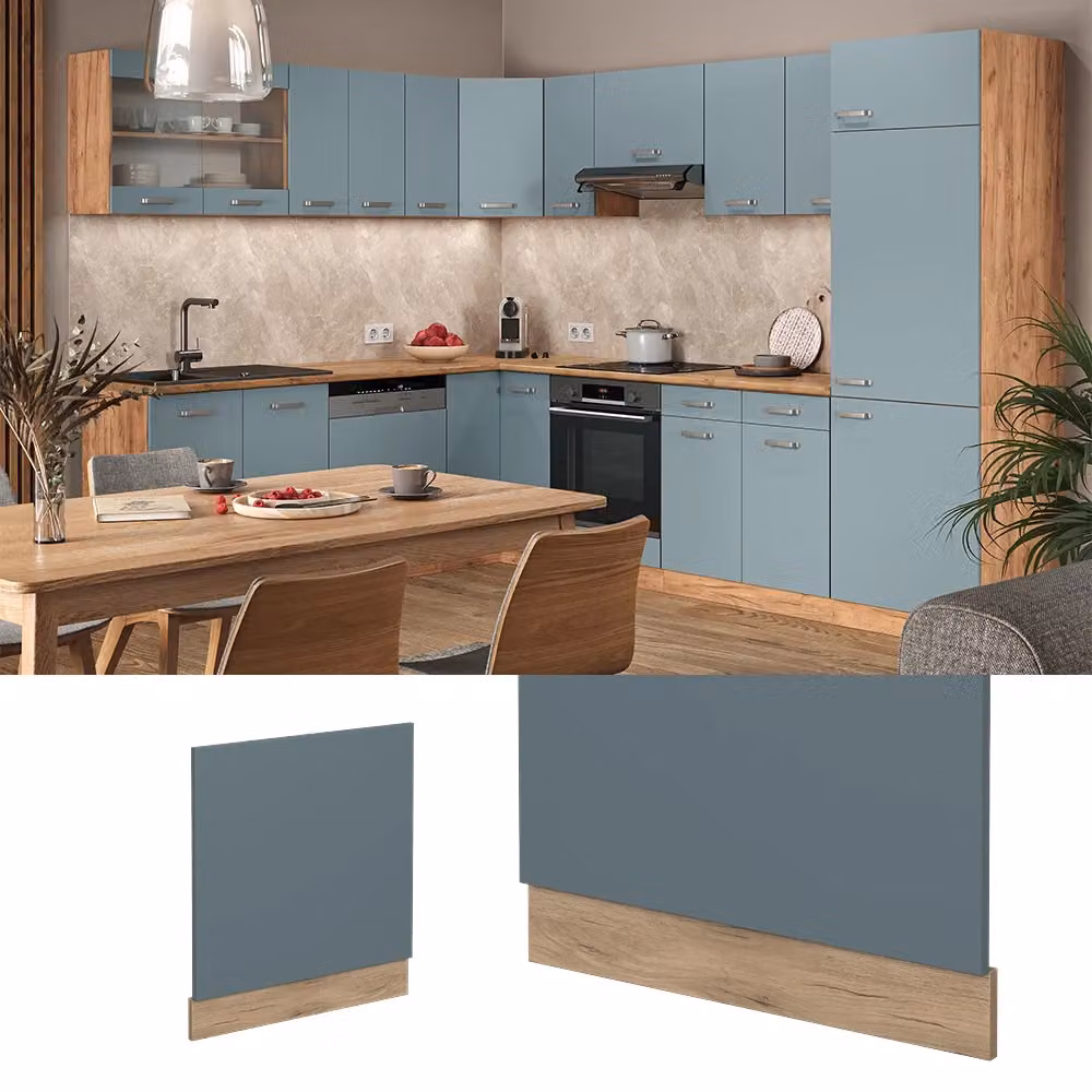 Pannello frontale R-Line Vicco Grigio-blu e Rovere dorato, Larghezza: 60 cm – 2