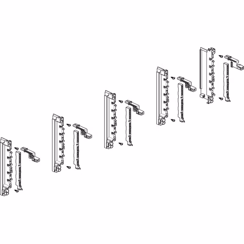 Modulo barra collettrice ABN a incasso 4FB/2RE 40 mm per CU (2x)12x5 mm, a 5 poli, EBM 70 mm MTS42505