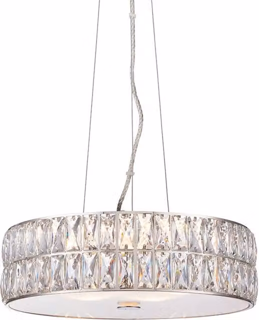 Lampada sospensione Verina Endon cristallo cromo LED 26W