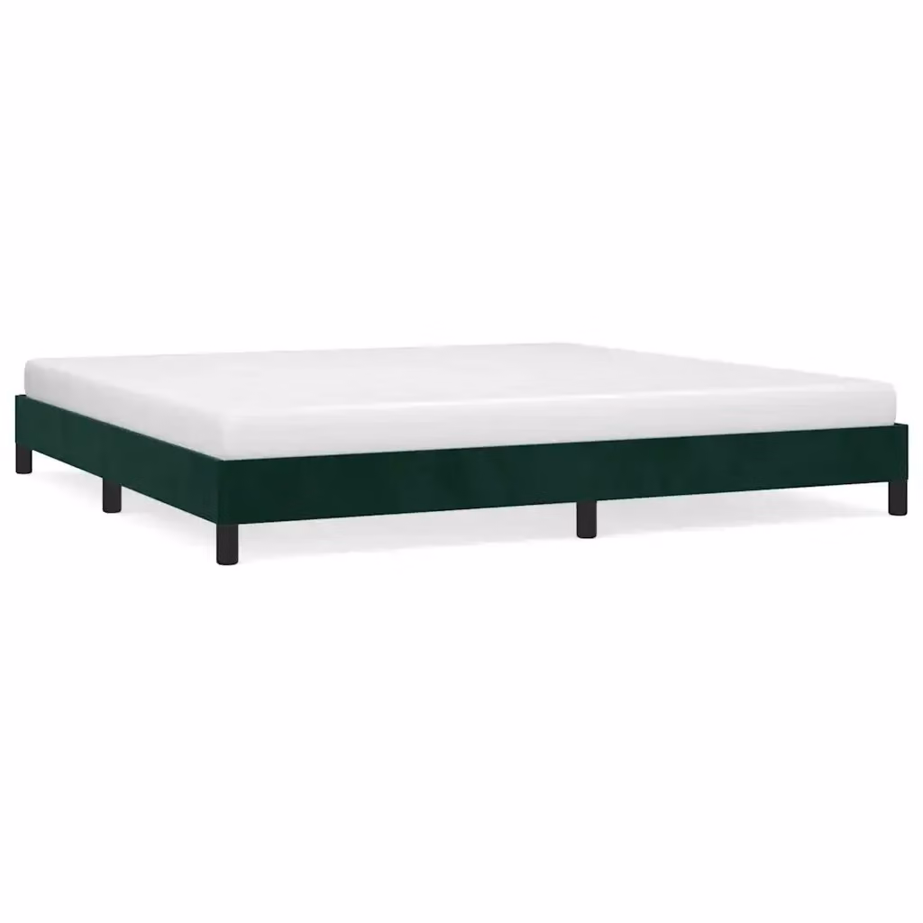 Struttura Letto Design Mania in Velluto Verde con Giroletto senza Materasso L/P: 200 x 200 cm – 2