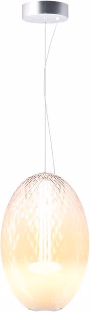 Sospensione Contemporanea Bruma Metallo Cromo Vetro Led 19W 2700K Ip20