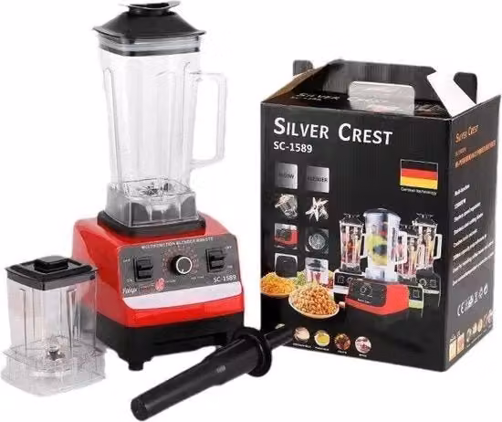 Blender Professionale - Macchina per Frullare - Frullatore - Raccoglitore di Smoothie - Rosso - 2000W