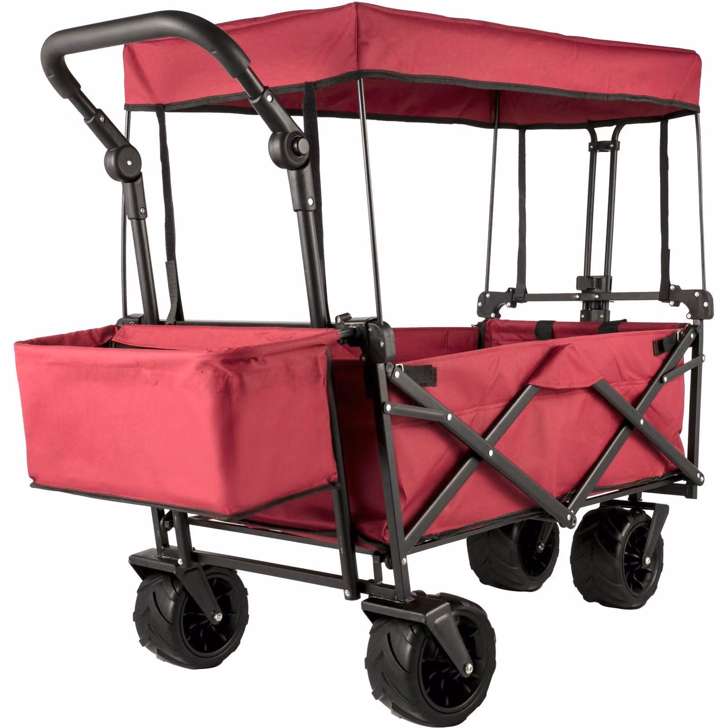 Bolderkar - Carrello pieghevole - Carrello per il trasporto - Carrello pieghevole - Carrello da spiaggia - Struttura in acciaio robusta