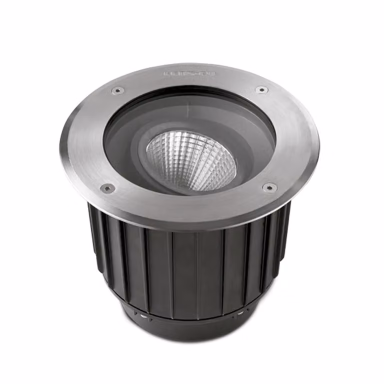 Leds-C4 Gea - Faretto da incasso a pavimento a LED in acciaio inox lucido 22,3 cm 2815 lm 2700K IP67