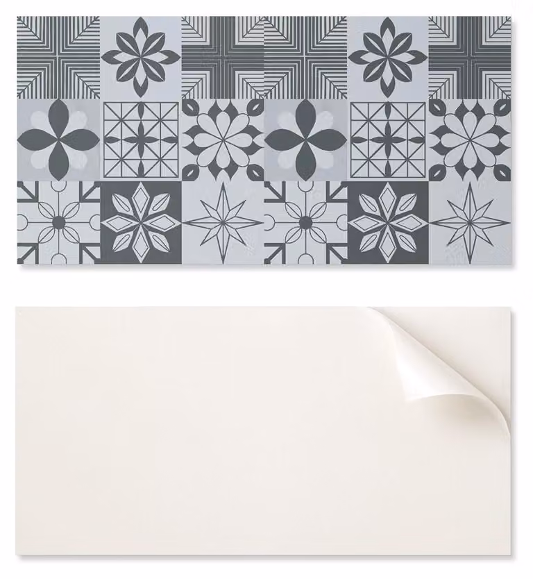 Pannello in vinile autoadesivo con stampa, dimensioni 120x60 cm, motivo geometrico a mosaico