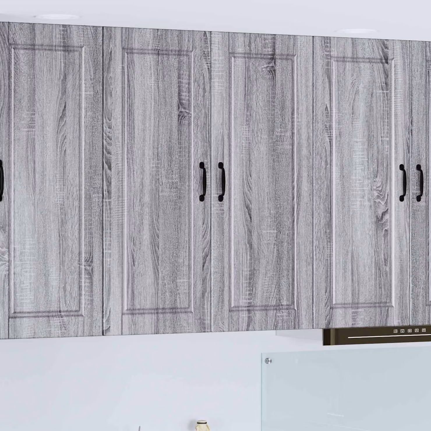 Armadietto a muro vidaXL PORTO Grigio Sonoma L: 80 cm, P: 31 cm, H: 100 cm
