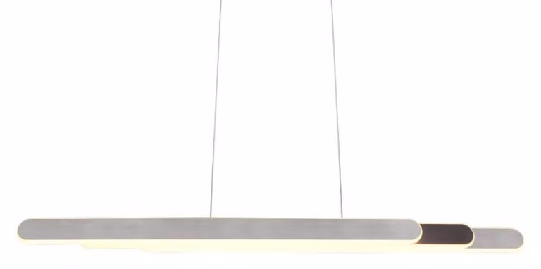 Lampada a sospensione LED HELIOS, tonalità argento, 48 W, tonalità di bianco, 5800 lm, metallo, dimensioni: 150 x 130 x 6 cm, IP20, Trio