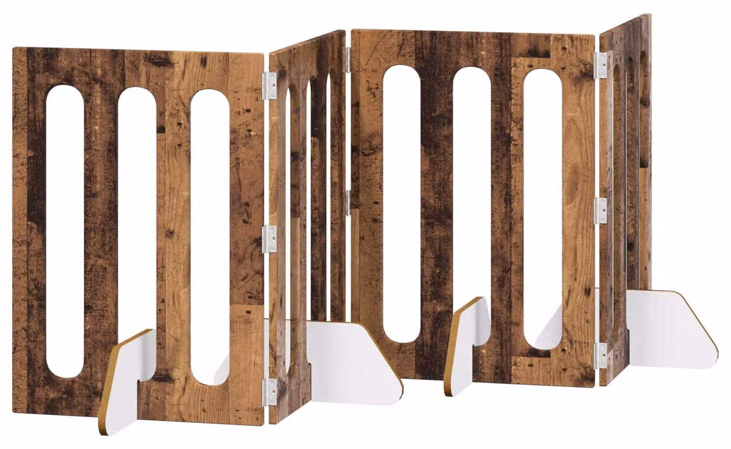 Recinto pieghevole per animali 4 pcs Legno di quercia