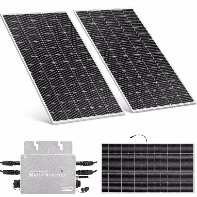 Kit di pannelli solari per balcone e giardino – Potenza di 600W con micro-inverter e grado di protezione IP65 contro le intemperie
