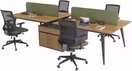 Bürotisch Arbeitstisch Bürogruppe für 4 Personen Schreibtische Schreibmöbel