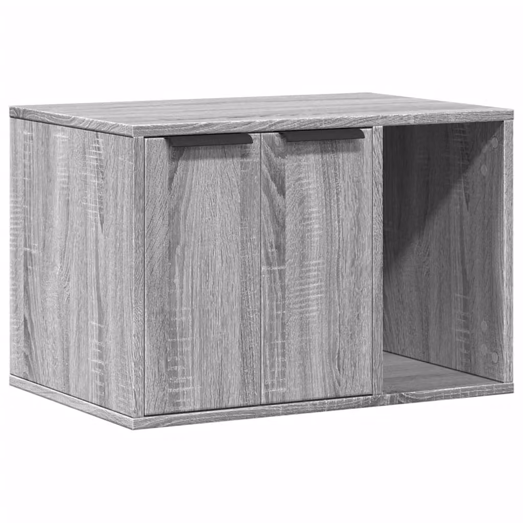 Recinto Lettiera Gatti Grigio Sonoma 60x40x40 cm in Truciolato