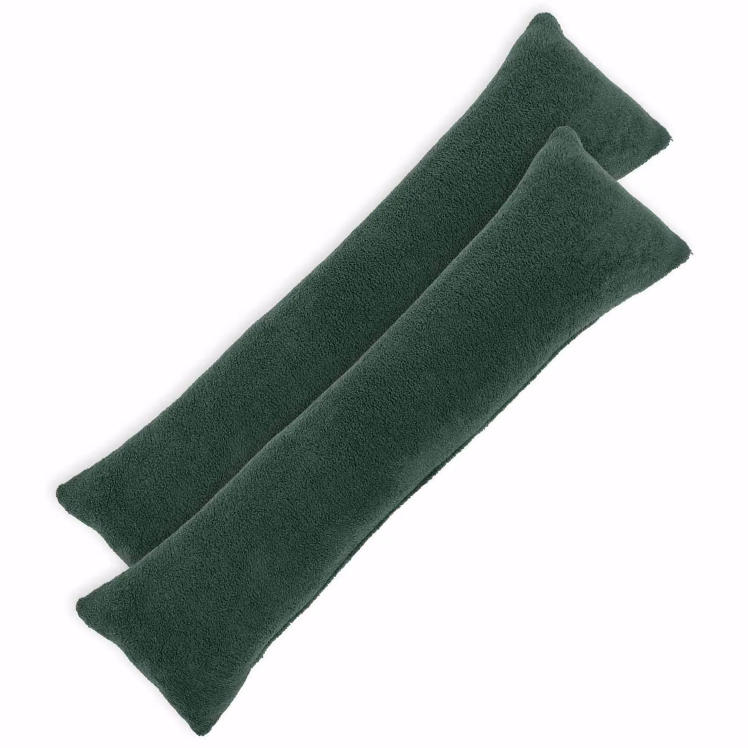 Set di 2 federe vidaXL HEERLEN in tessuto bouclé verde scuro, L 145 cm x L 40 cm