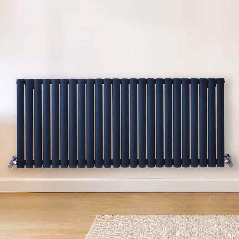 Radiatore di Design Orizzontale Blu (Regal Blu) - 600mm x 1416mm - Pannello Doppio  - Revive