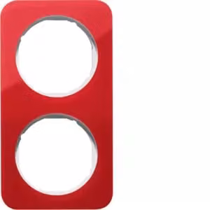 Berker 10122349 Cornice rosso trasparente/bianco polare lucido Berker R.1