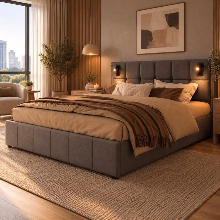 Letto con boxspring 140x200 con luce da lettura, letto con sistema di sollevamento idraulico e contenitore, letto imbottito a due piazze con rete a doghe, in velluto, colore grigio