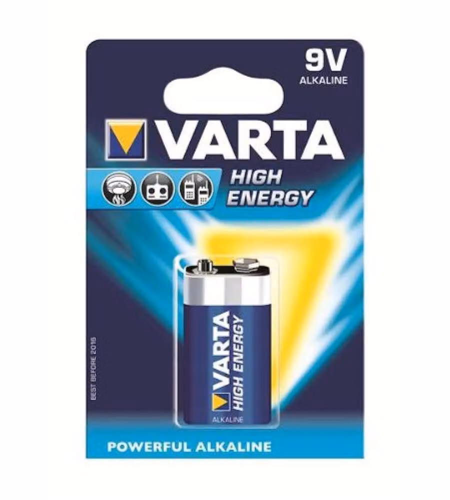 Varta Batteria 9V Transistor Longlife Power Pila Alcalina - 1pz