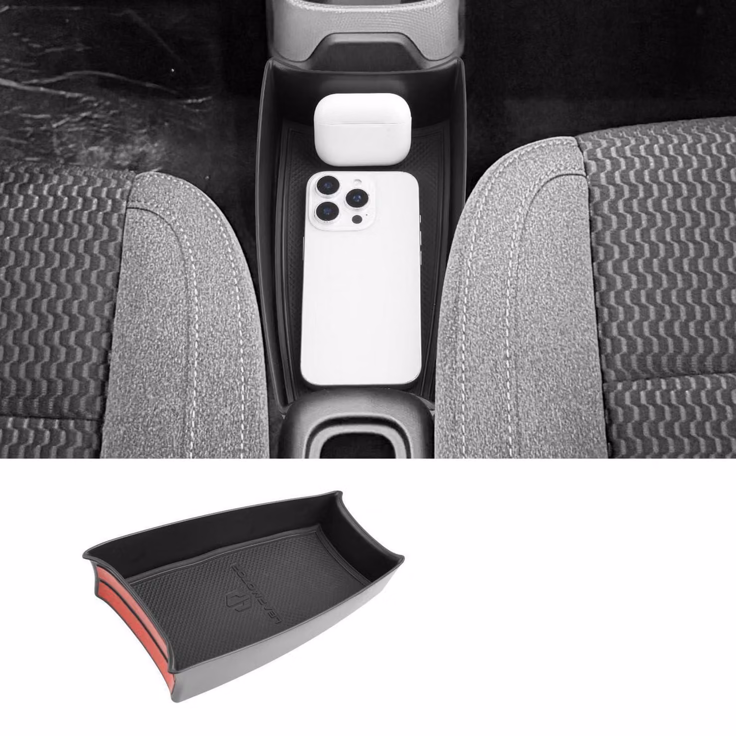 Contenitore portaoggetti per la console centrale, compatibile con Leapmotor T03, modelli 2024 e 2025, realizzato in ABS, colore nero