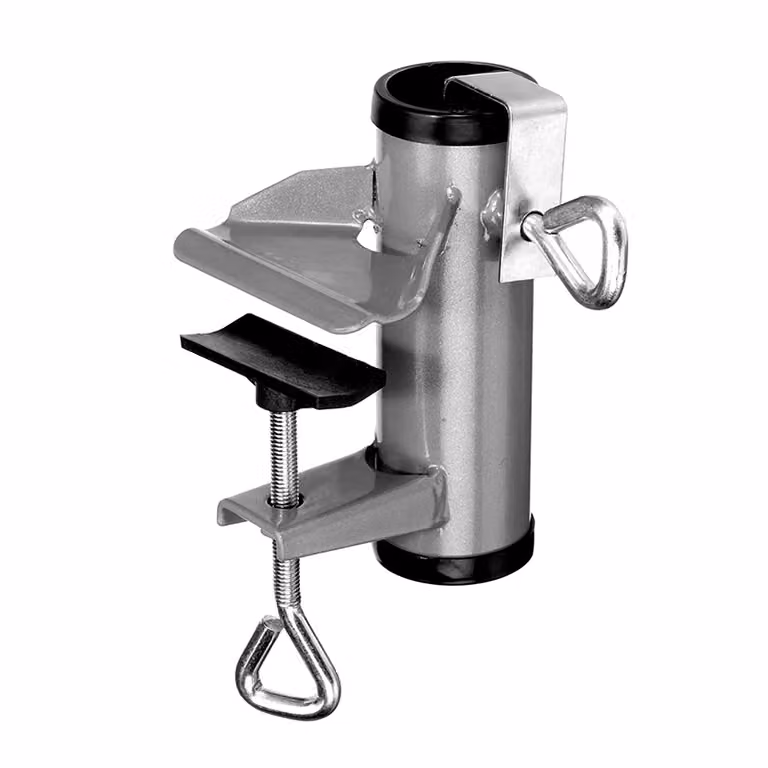 Supporto per ombrellone flessibile e robusto, supporto per ombrellone in acciaio inox, clip fissa per ombrellone da giardino e balcone