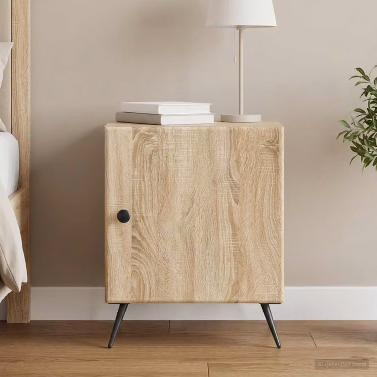Armadio da notte vidaXL in Rovere Sonoma marrone L: 43 cm, P: 34,5 cm, H: 50 cm